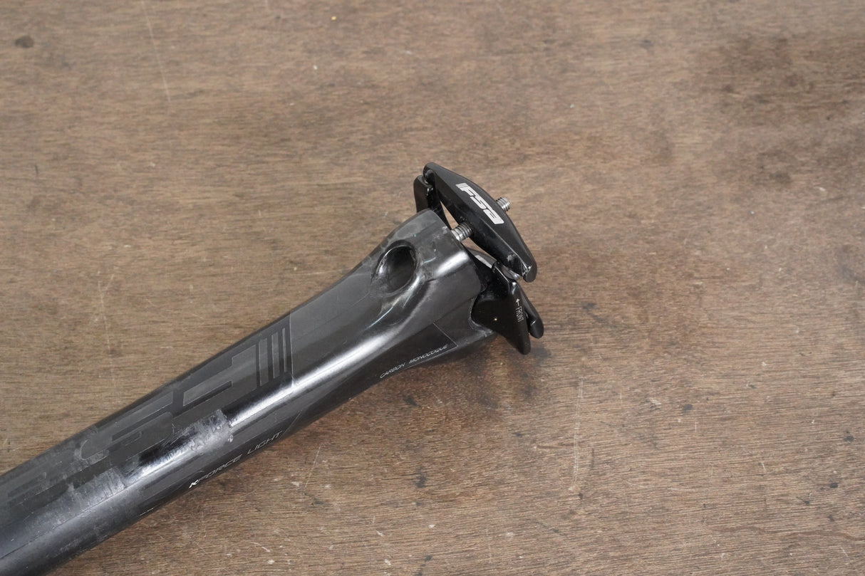 31.6mm FSA K-Force Light Carbon 0 Setback Road Seatpost