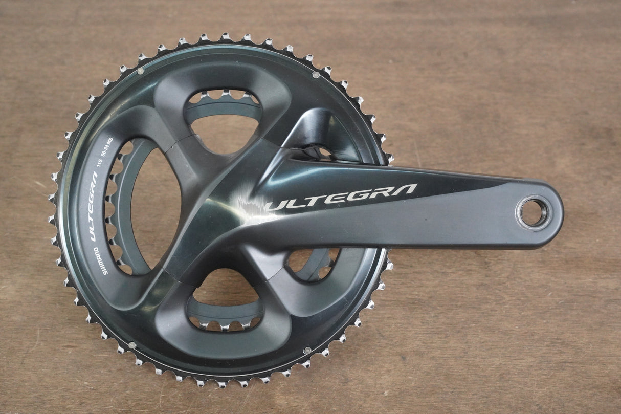 172.5mm 50/34T Shimano Ultegra FC-R8000 11 Speed Crankset 8000