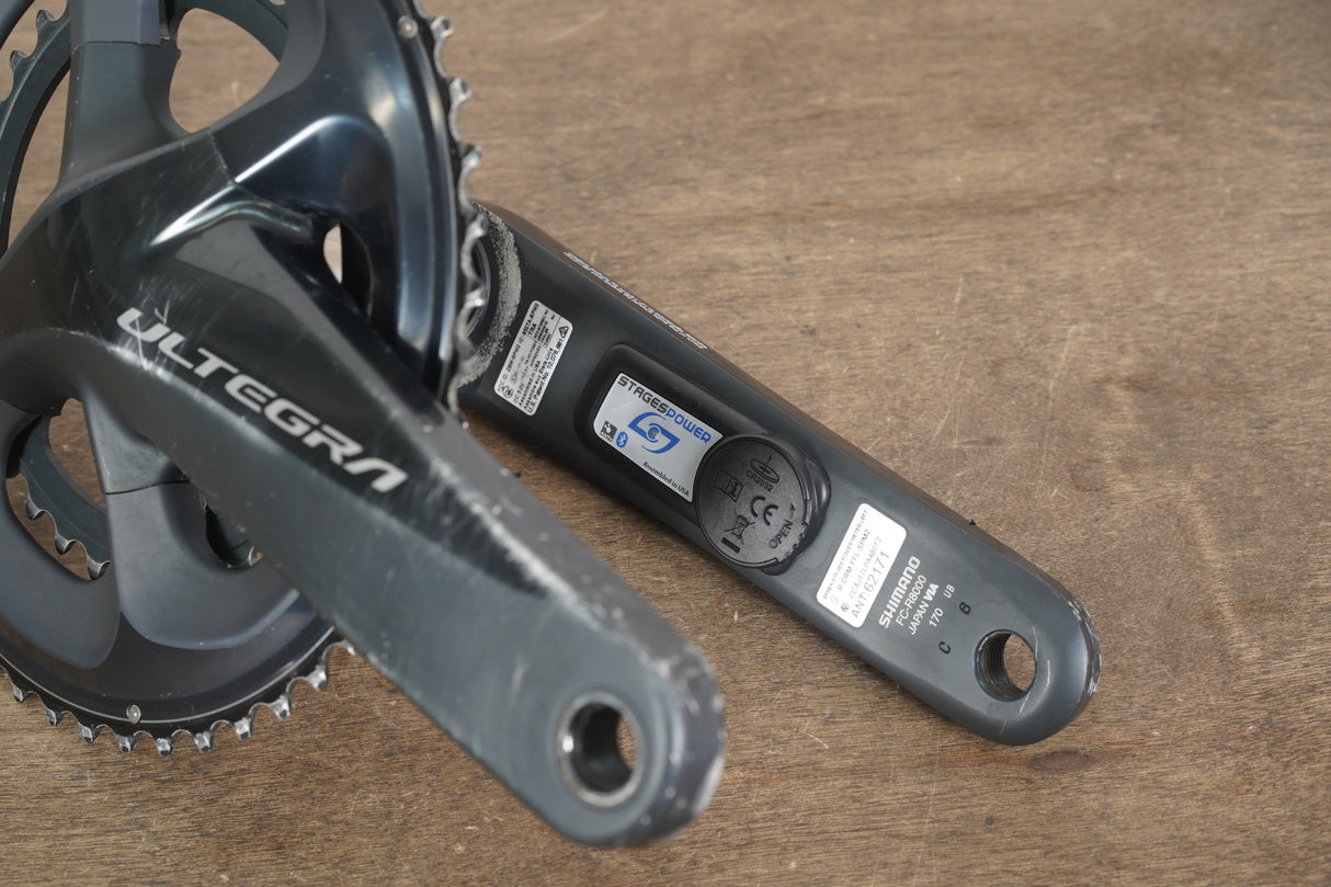 170mm 50/34T Shimano Ultegra FC-R8000 Stages Power Meter Crankset 8000