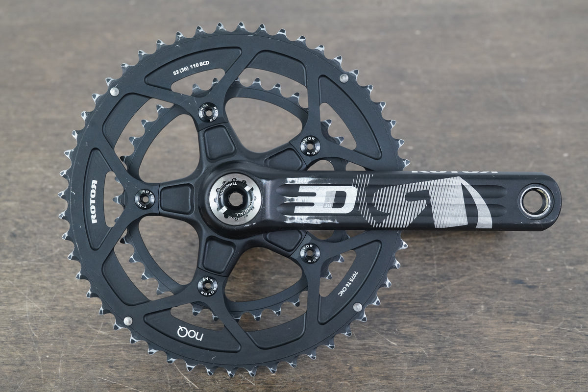 175mm 52/36T BB30 Rotor 3D Road Crankset 3D 730g