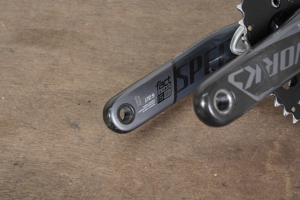 172.5mm 53/38T BB30 Specialized S-WORKS Quarq Power Meter Carbon Crankset
