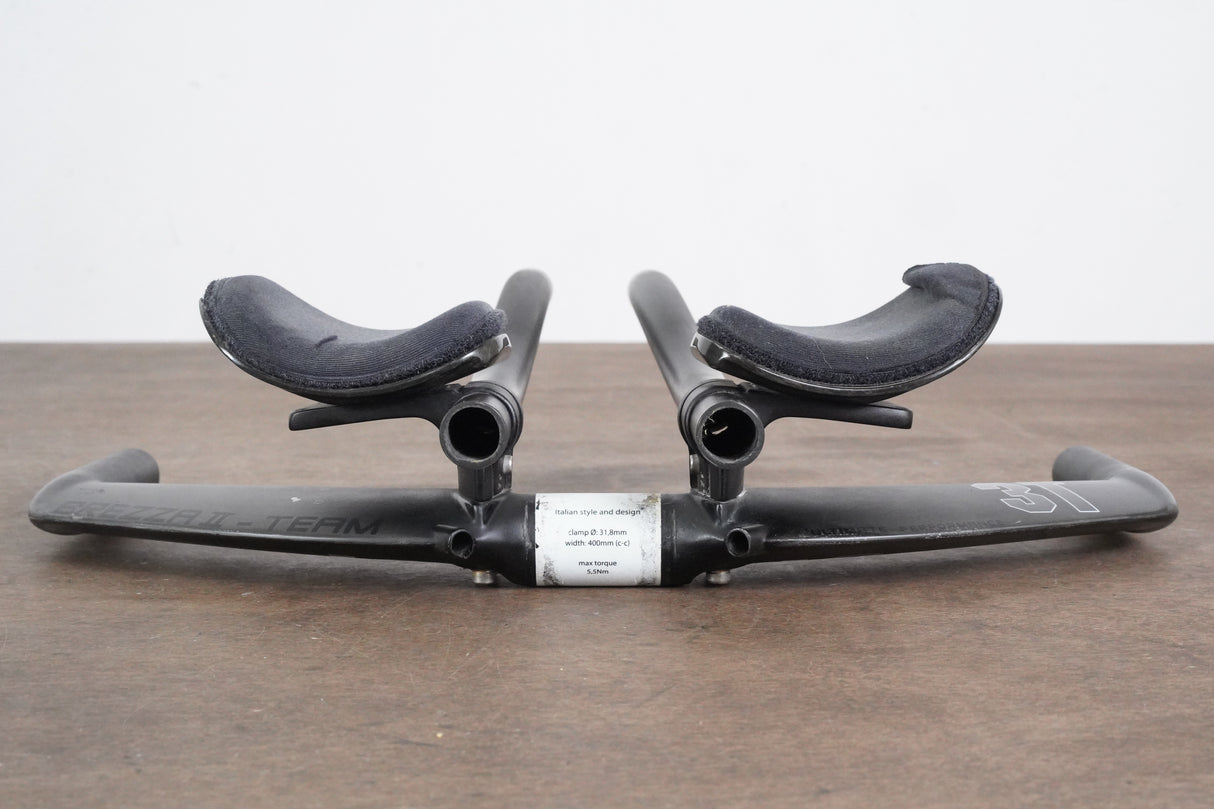40cm 3T Brezza II Team Carbon Base Bar + Carbon 3T Extensions TT Triathlon Handlebar