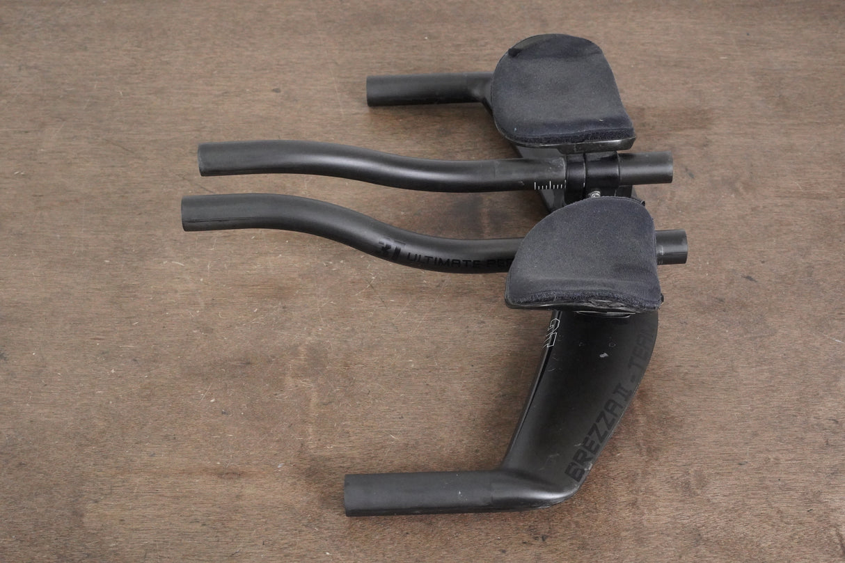 40cm 3T Brezza II Team Carbon Base Bar + Carbon 3T Extensions TT Triathlon Handlebar