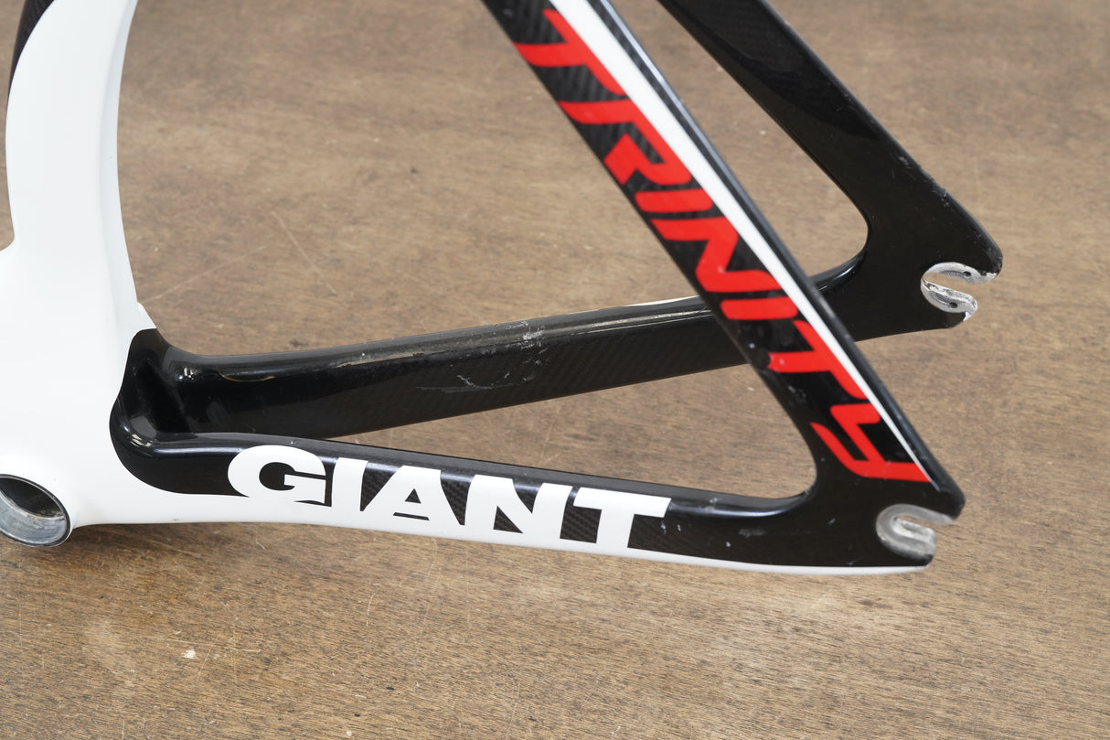 M (Medium) Giant Trinity Carbon Rim Brake TT Triathlon Frameset + Cockpit
