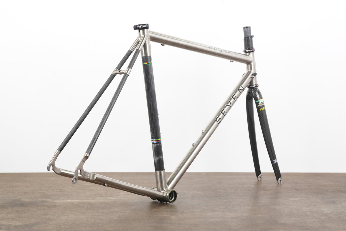 56cm Seven Cycles Odonata Titanium Carbon Rim Brake Road Frameset