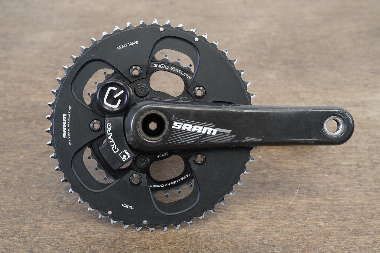 170mm 50/34T GXP SRAM S925 Quarq Cinco Saturn Power Meter Road Crankset 761g