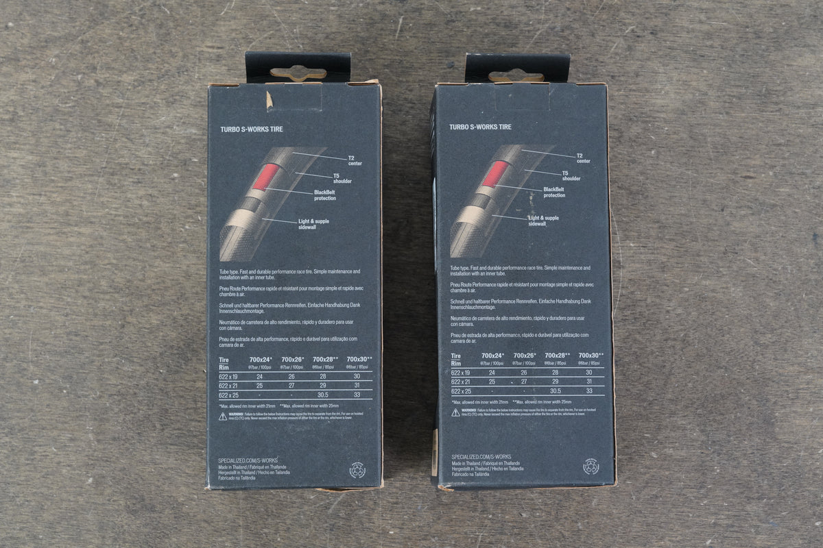 (2) NEW 700x26C 26mm Specialized S-WORKS Turbo T2/T5 Clincher Road Tires
