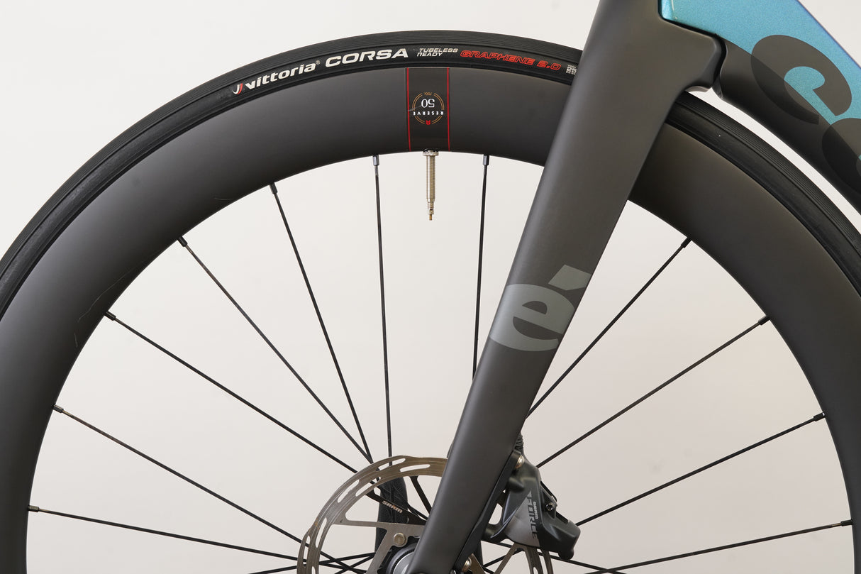 2021 51cm Cervelo S5 SRAM Force AXS Quarq Reserve 50|50 Carbon Disc Road Bike