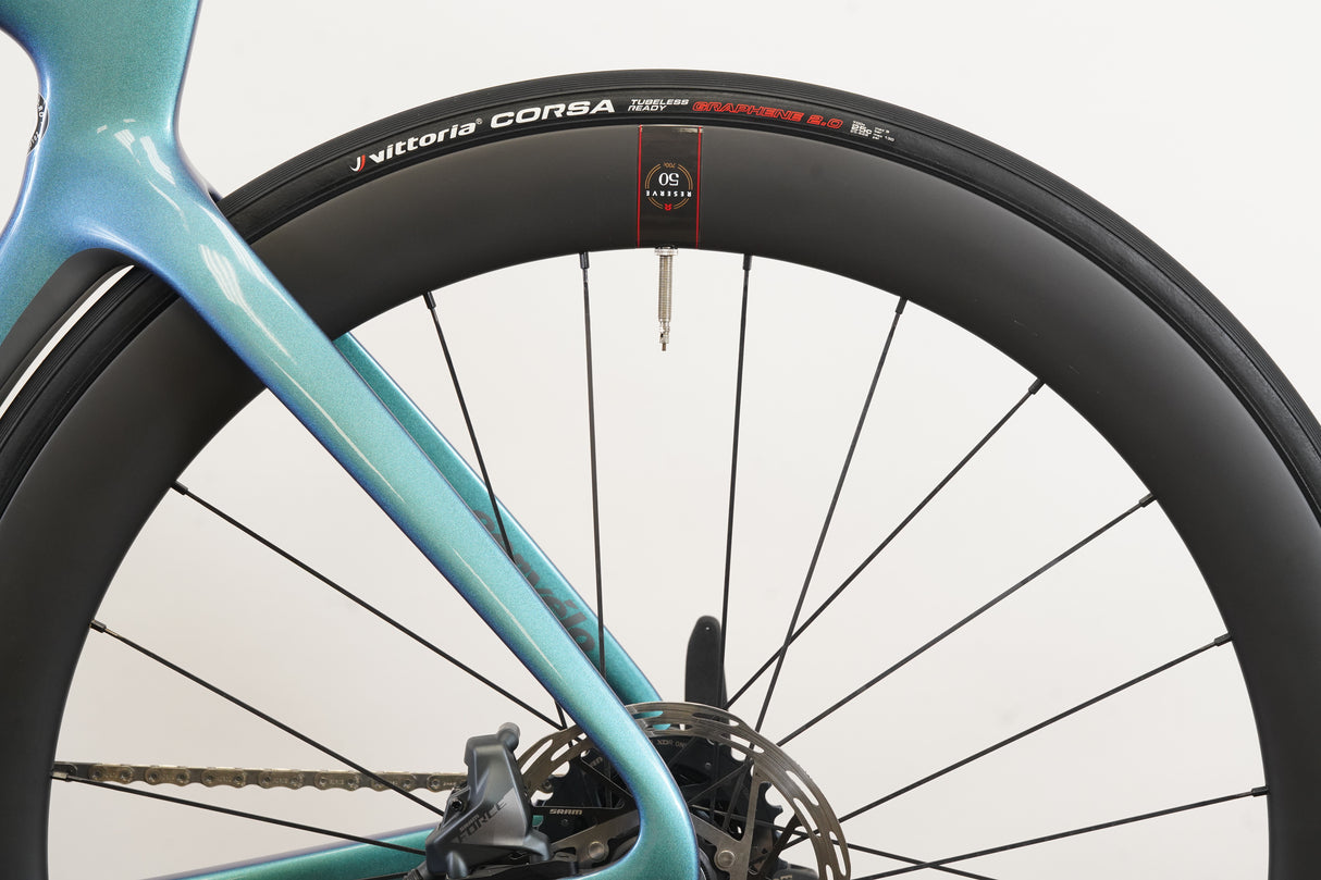2021 51cm Cervelo S5 SRAM Force AXS Quarq Reserve 50|50 Carbon Disc Road Bike