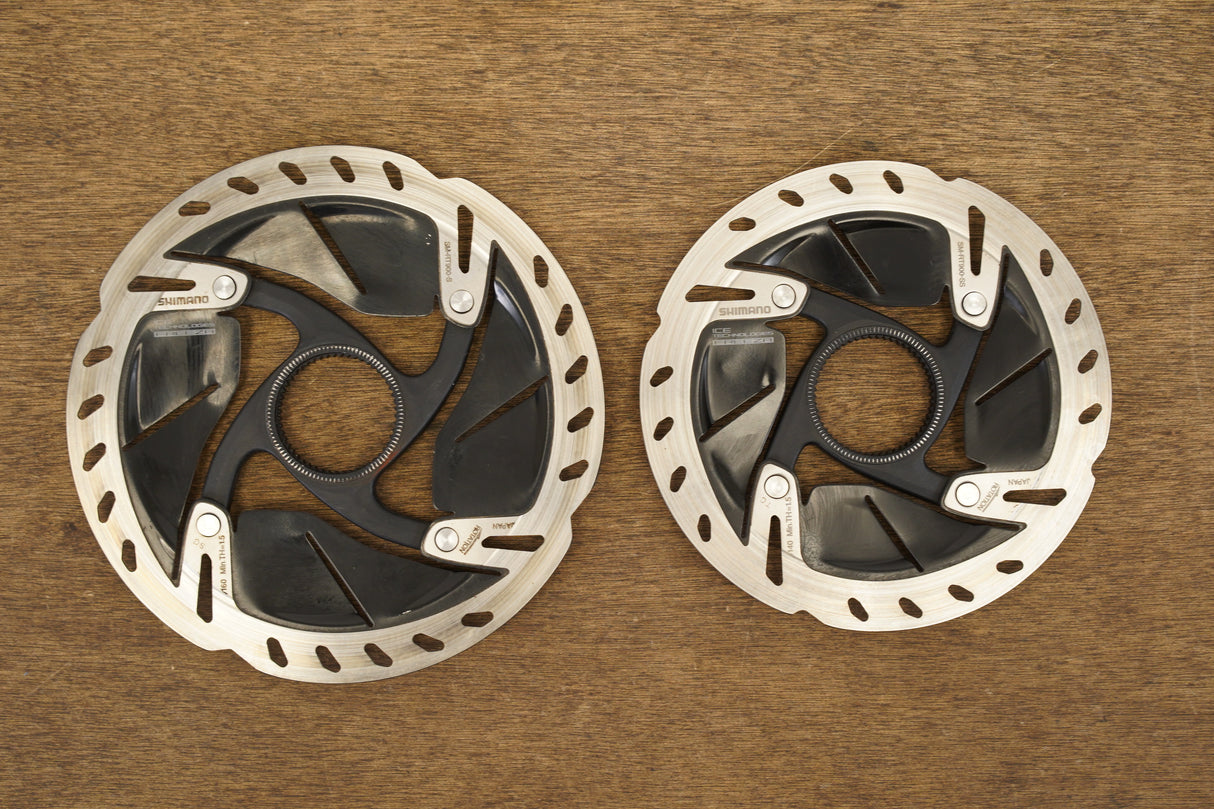 (2) 160mm/140mm Shimano Dura-Ace SM-RT900 Center Lock Disc Brake Rotors