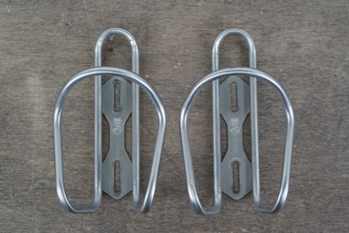 (2) Silca Sicuro Titanium Water Bottle Cages 63g