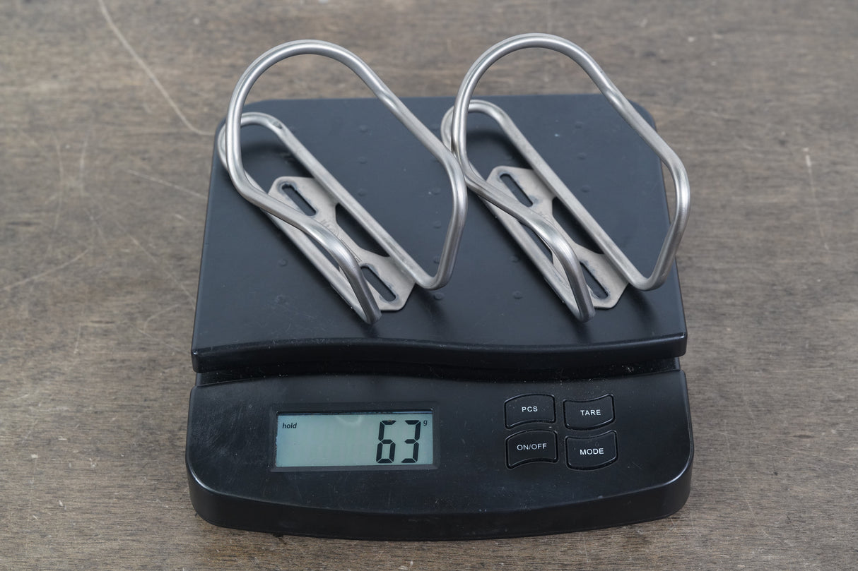 (2) Silca Sicuro Titanium Water Bottle Cages 63g