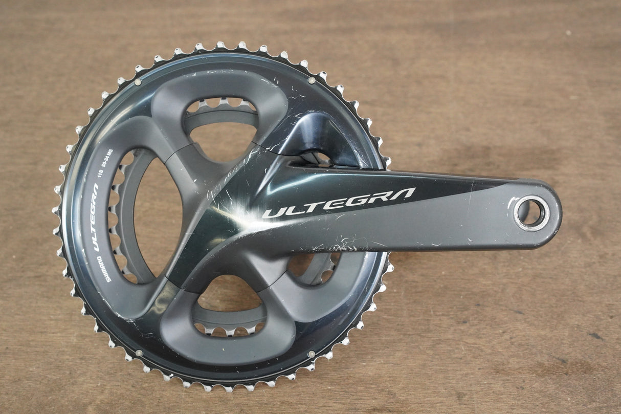 172.5mm 50/34T Shimano Ultegra FC-R8000 11 Speed Crankset 8000