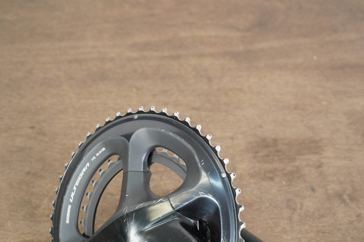 172.5mm 50/34T Shimano Ultegra FC-R8000 11 Speed Crankset 8000