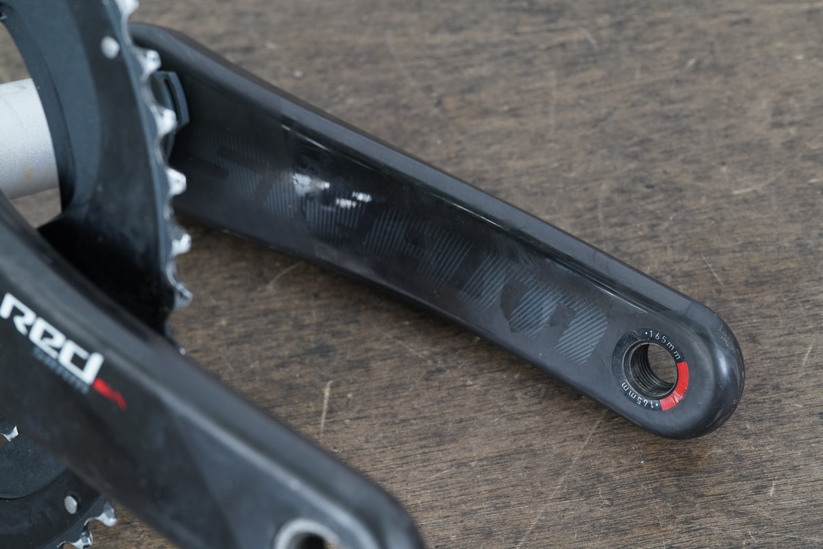 165mm 52/36T BB30 SRAM Red 22 Carbon Crankset 542g