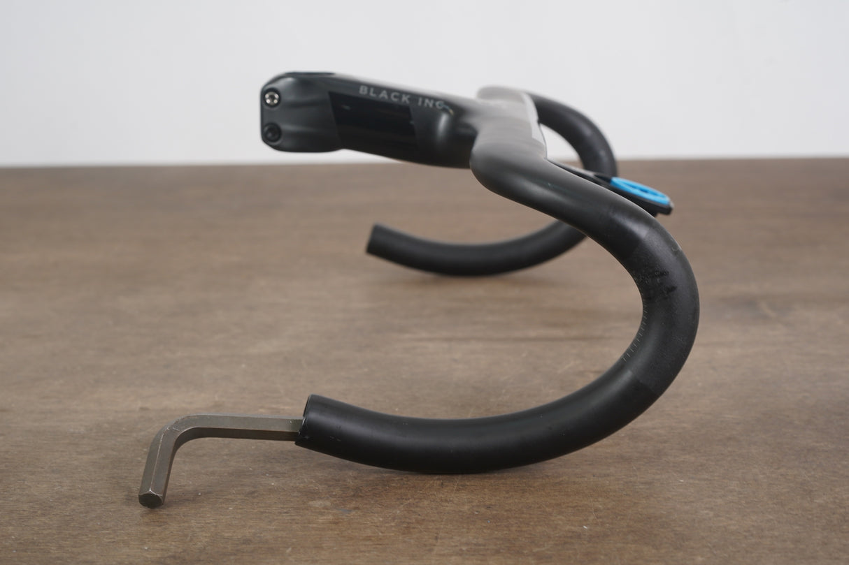 38cm 110mm -6 Degree Black Inc. Carbon Barstem Handlebar + Wahoo Mount 1 1/8"