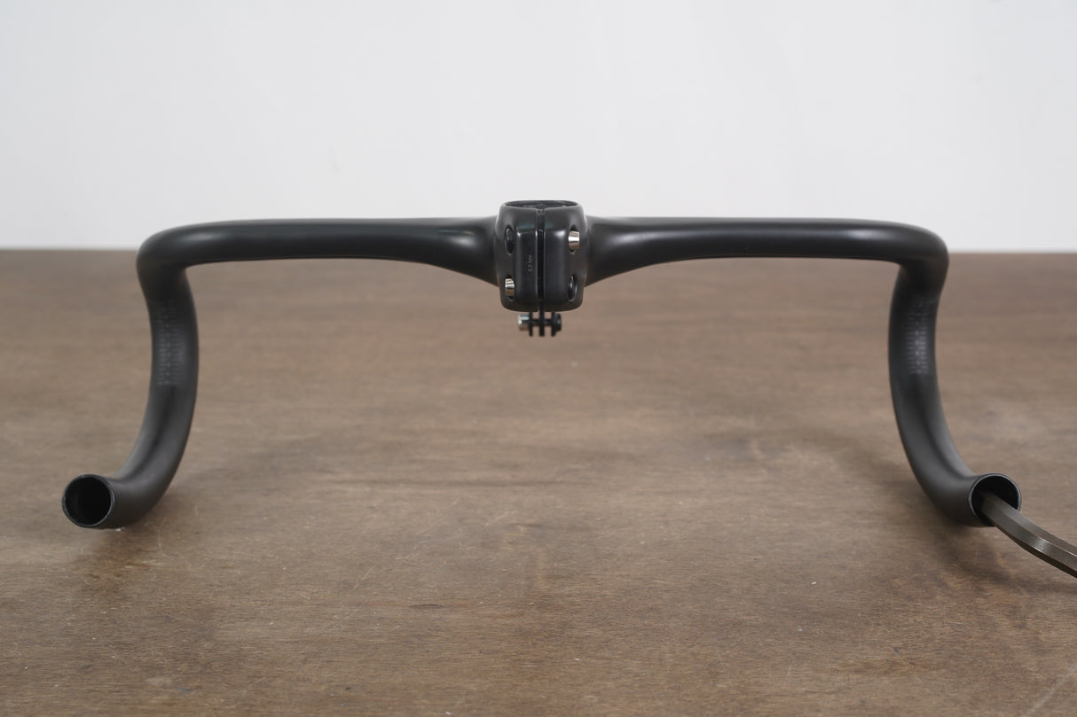38cm 110mm -6 Degree Black Inc. Carbon Barstem Handlebar + Wahoo Mount 1 1/8"