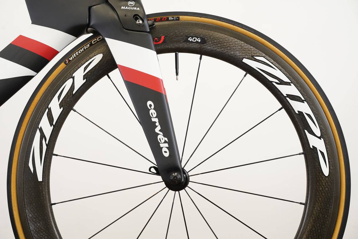 650C 45cm Cervelo P5 Dura-Ace 9070 Di2 Zipp 404 Carbon Triathlon Rim Brake Bike