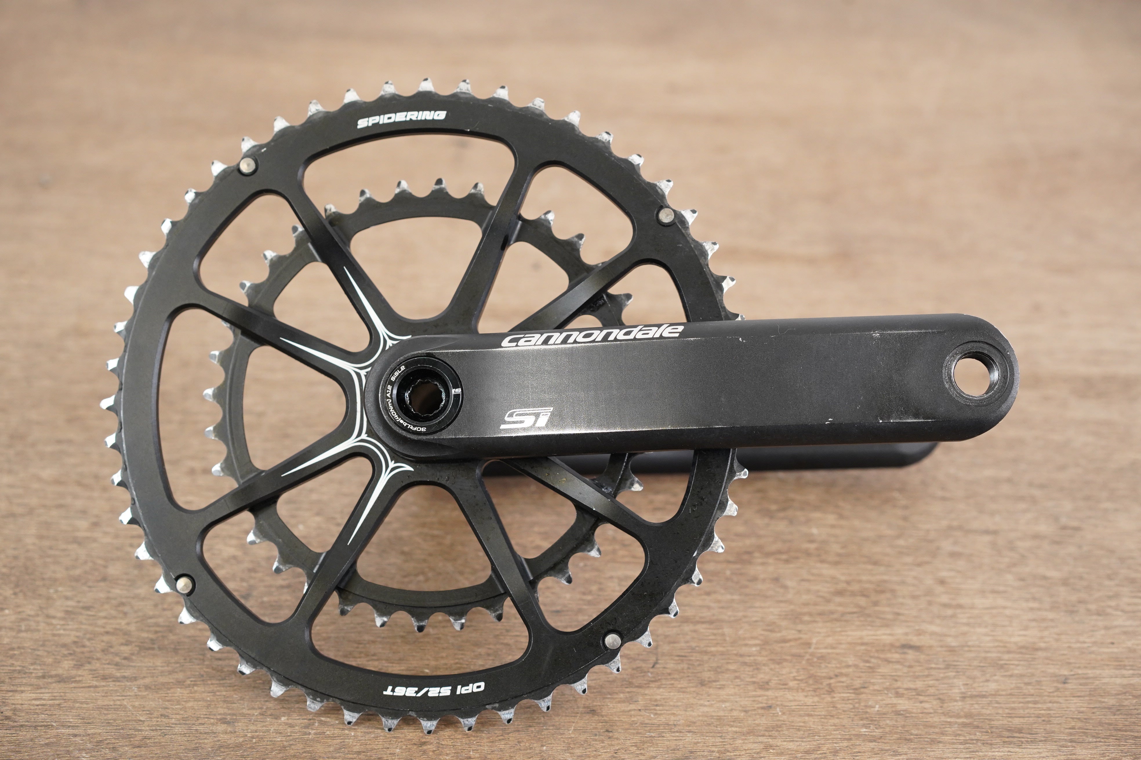 172.5mm 52/36T Cannondale Si Hollowgram Spidering Road Crankset 621g –  Elevate Cycling