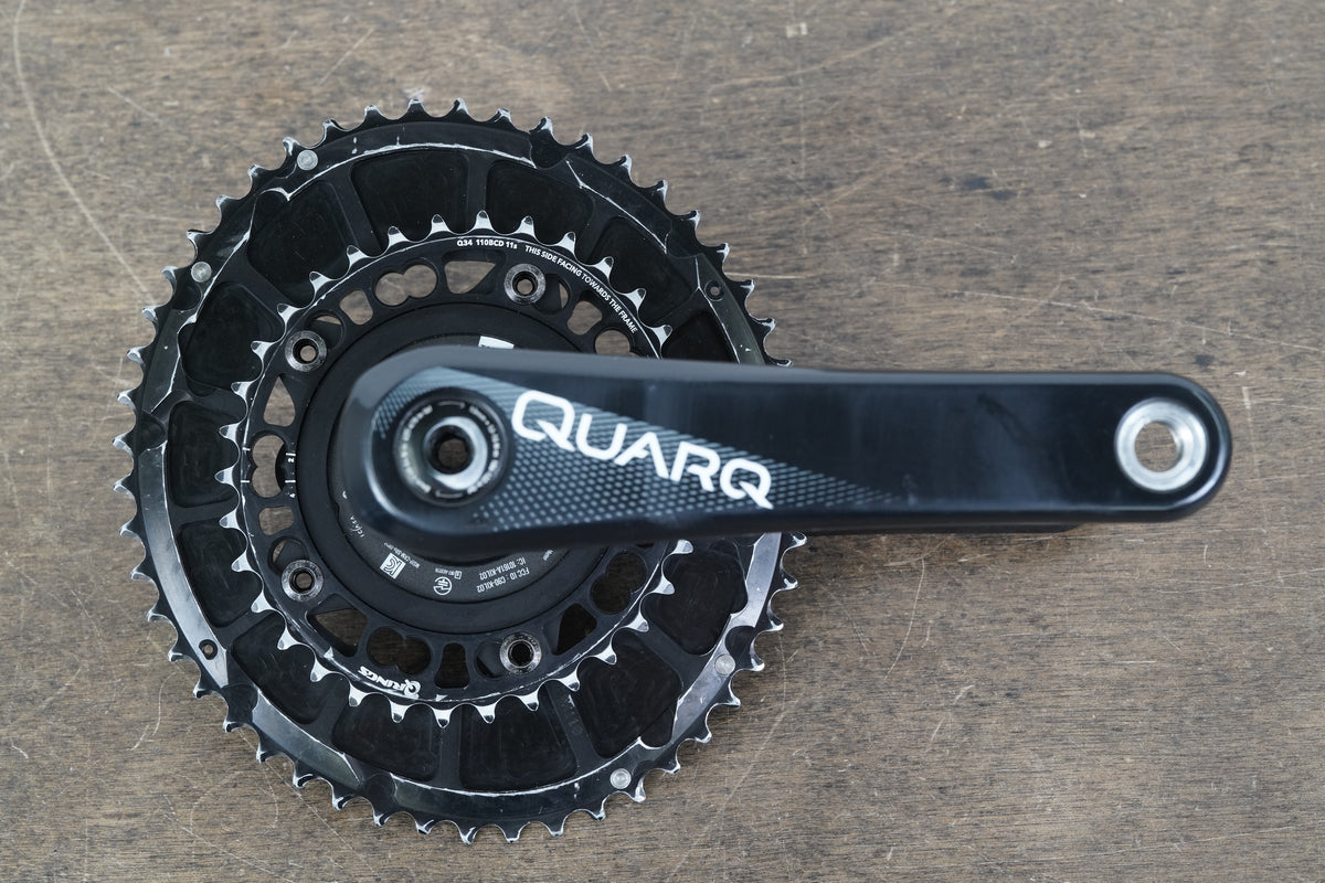 172.5mm 50/34T GXP Quarq DZero QRings Power Meter Road Crankset 743g