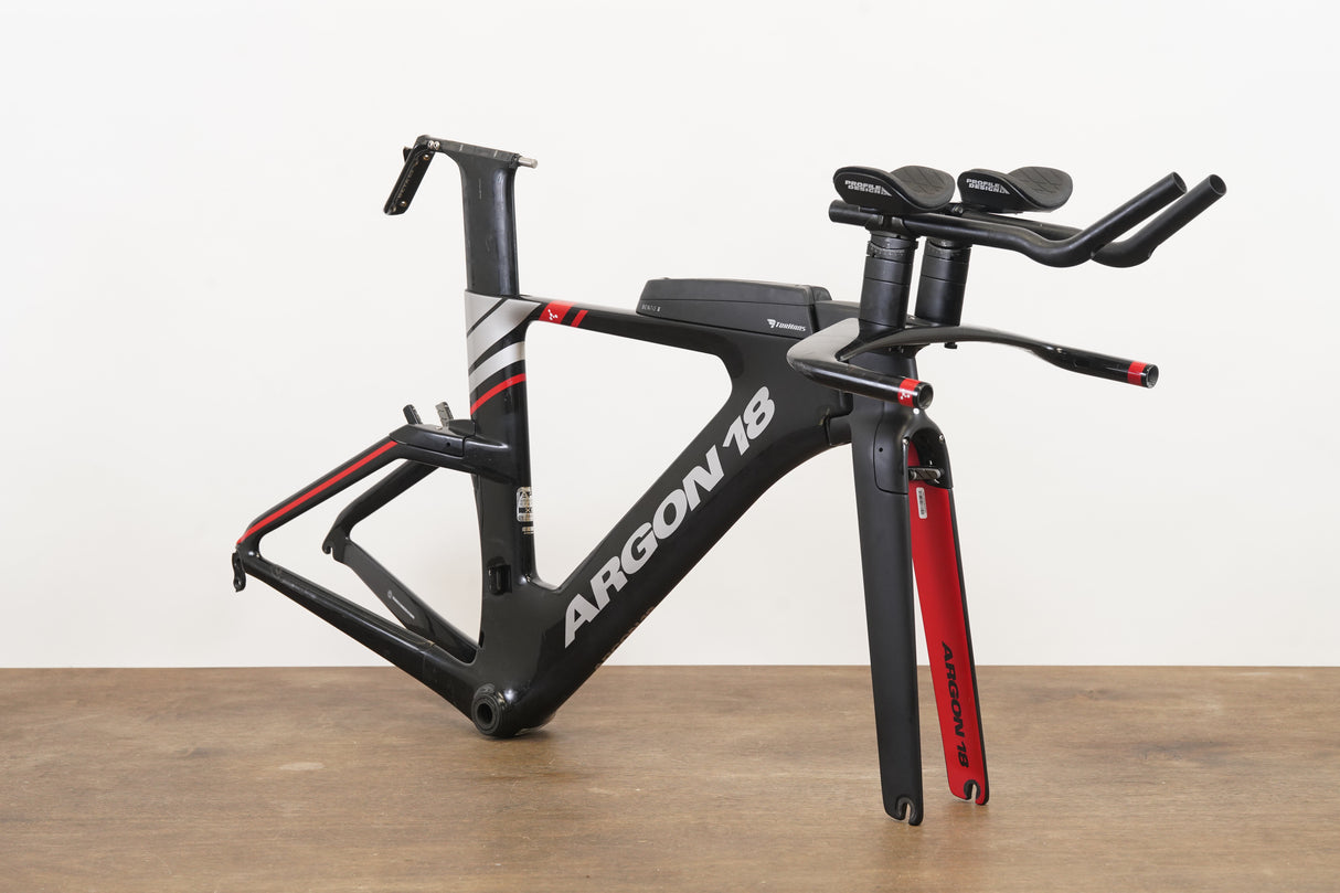 *Damaged* 2020 XS Argon 18 E-119 Carbon Rim Brake TT Triathlon Frameset + Cockpit