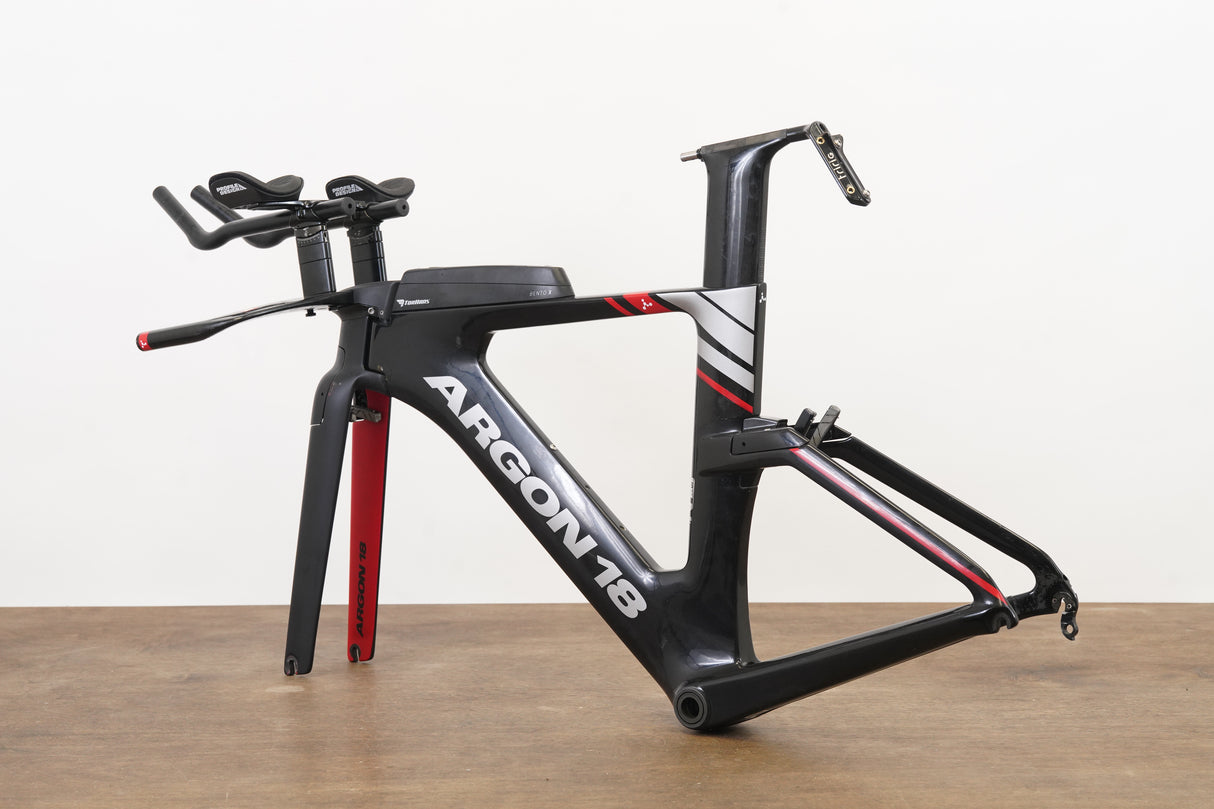 *Damaged* 2020 XS Argon 18 E-119 Carbon Rim Brake TT Triathlon Frameset + Cockpit