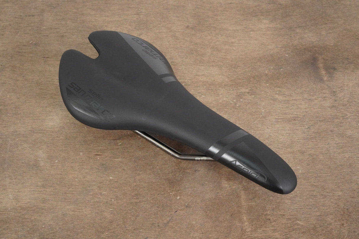 130mm (Narrow) Selle San Marco Aspide Stainless Steel Rail Road Saddle 177g