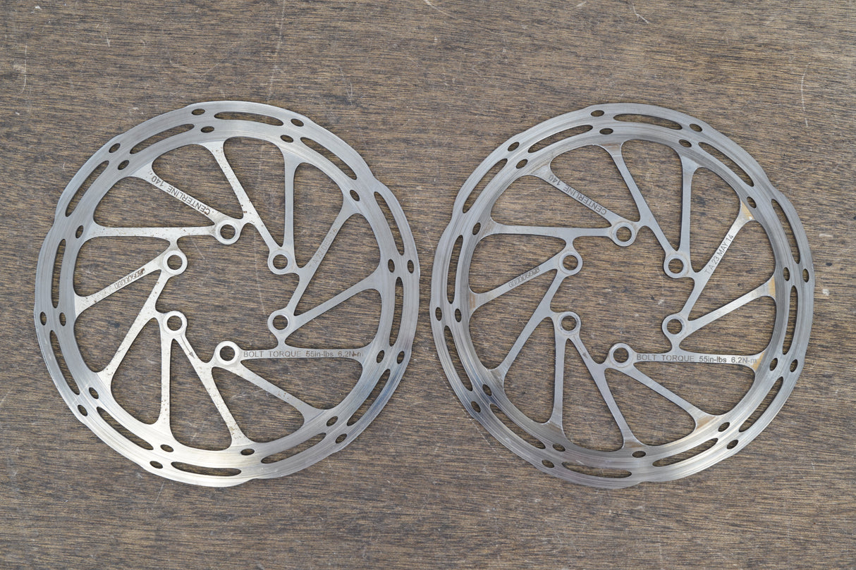 (2) 140mm SRAM CenterLine 6-Bolt Disc Brake Rotors Road Gravel CX