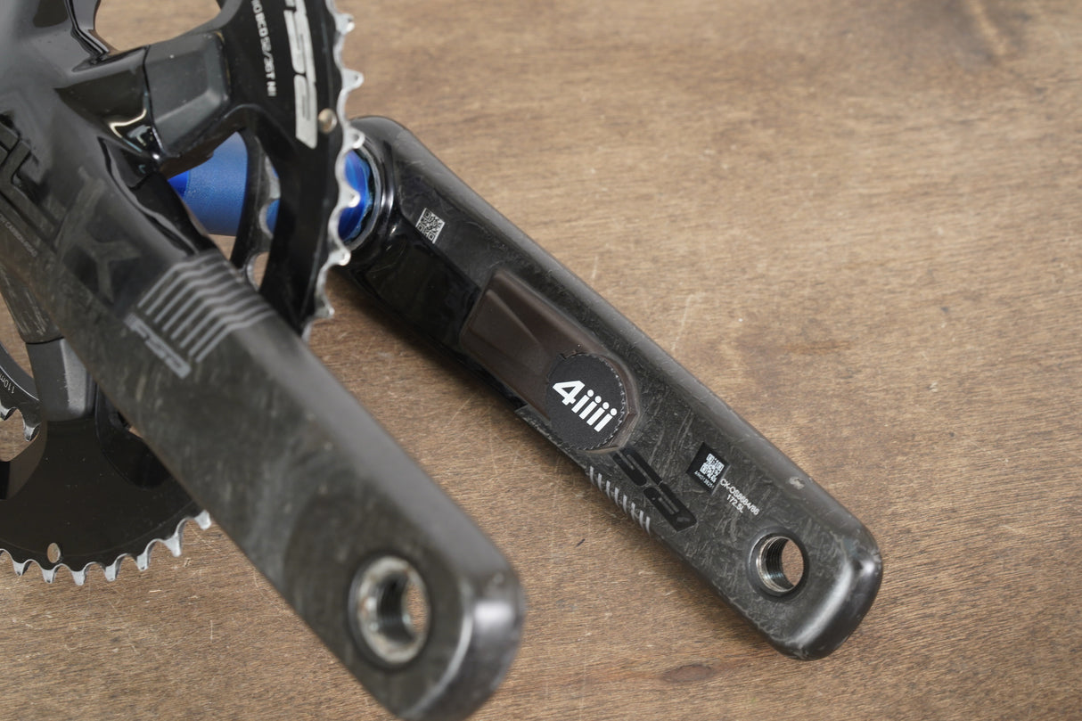 172.5mm 52/36T BB30 FSA SL-K Light 4iiii Power Meter Carbon Road Crankset SLK