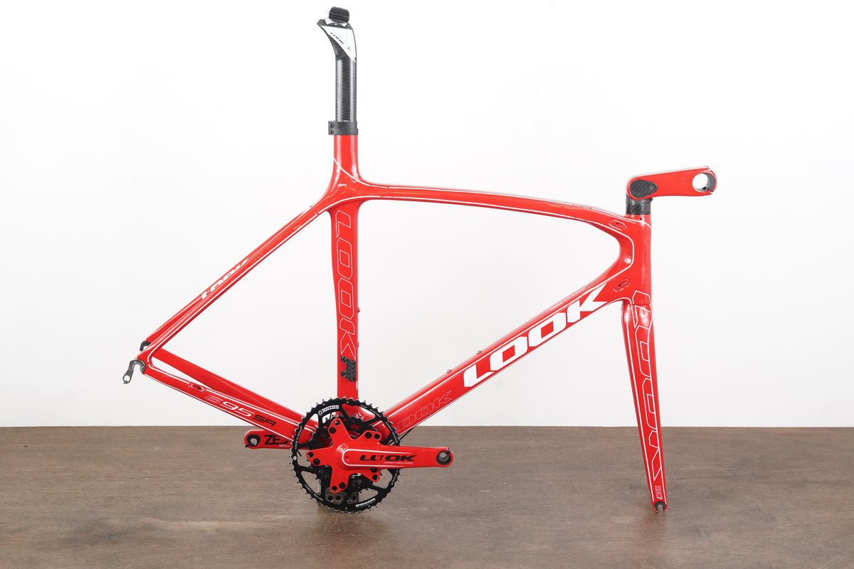 M (Medium) LOOK 695 SR Carbon Rim Brake Road Frameset + Crank + Stem
