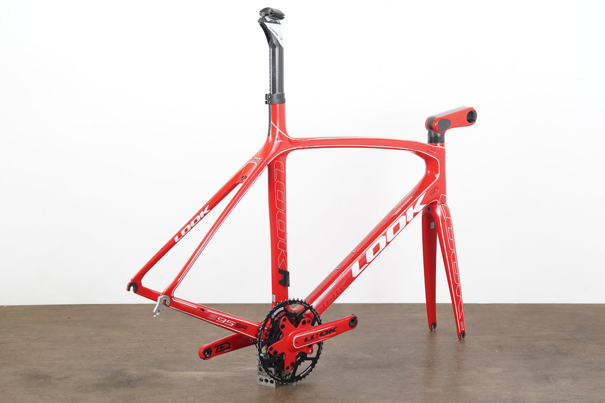 M (Medium) LOOK 695 SR Carbon Rim Brake Road Frameset + Crank + Stem