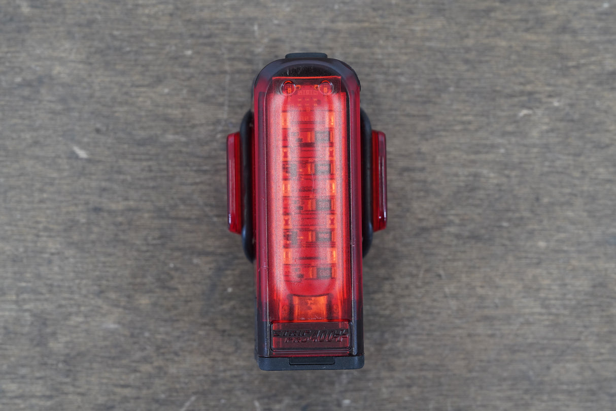 Red Lezyne Strip Pro 400+ USB Led Rear Light + Mount Cycling Road Gravel CX Bike