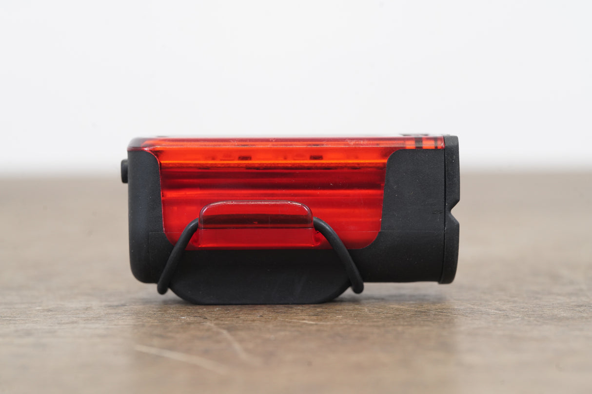 Red Lezyne Strip Pro 400+ USB Led Rear Light + Mount Cycling Road Gravel CX Bike
