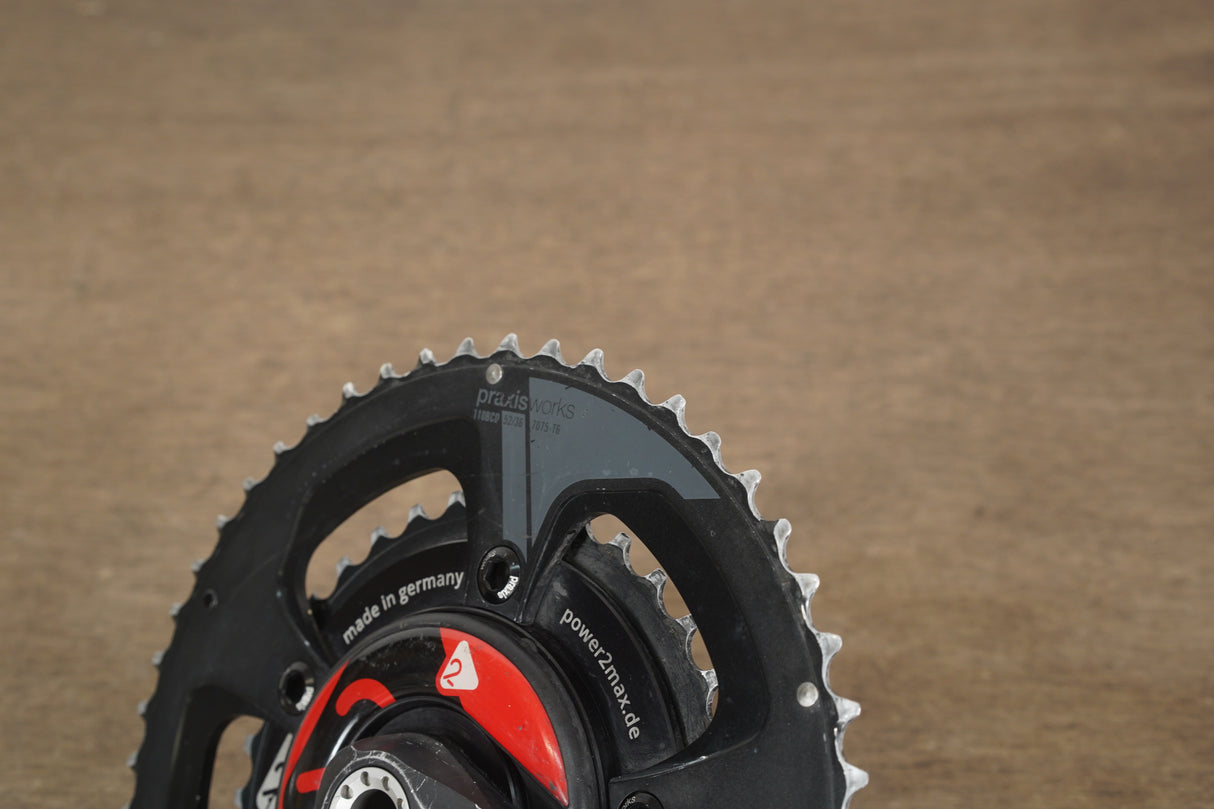 165mm 52/36T 24mm Rotor 3D Power2Max Power Meter Road Crankset 3D