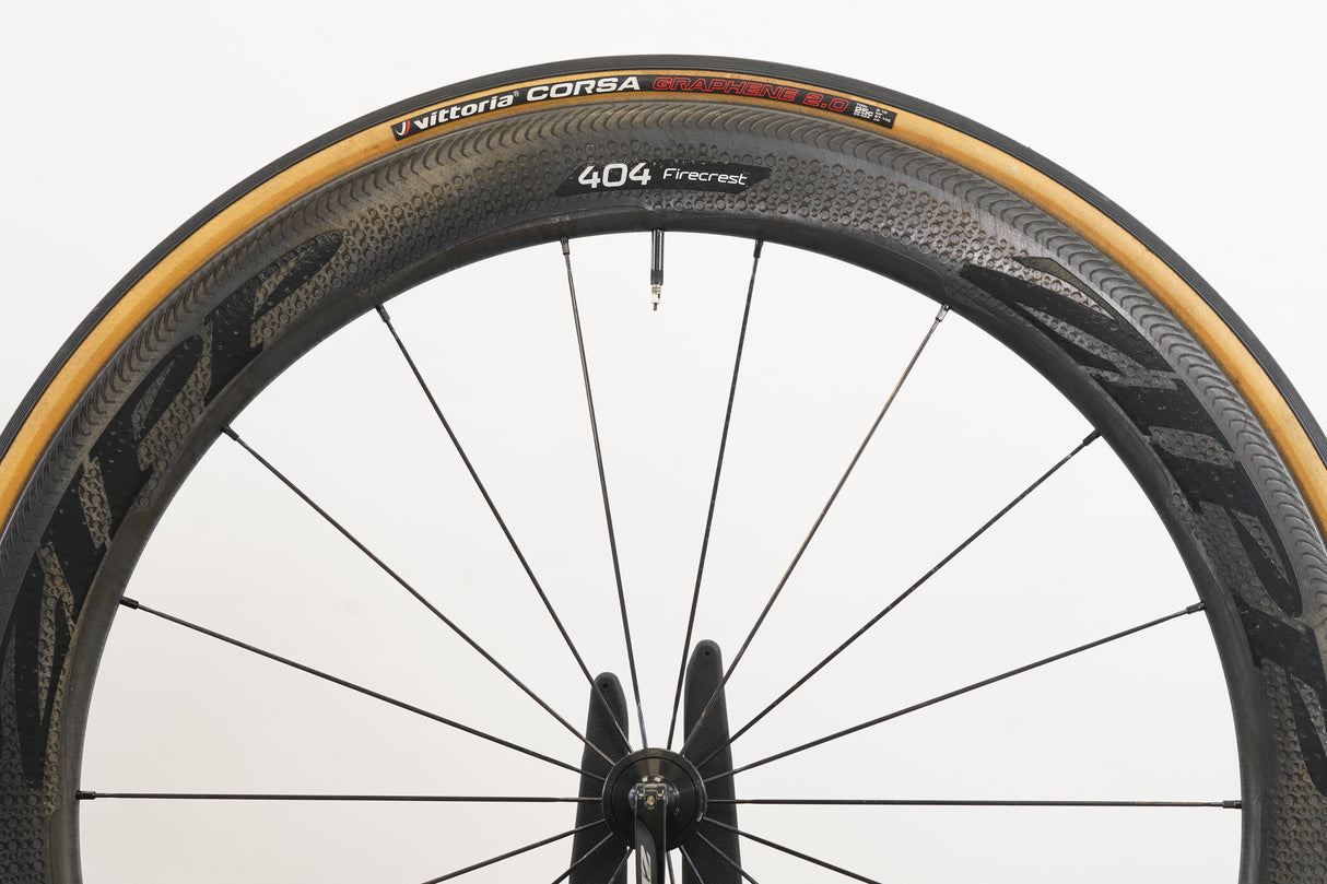 Zipp 404 Firecrest 77/177 Wavy Carbon Clincher Rim Brake Wheelset 11 Speed