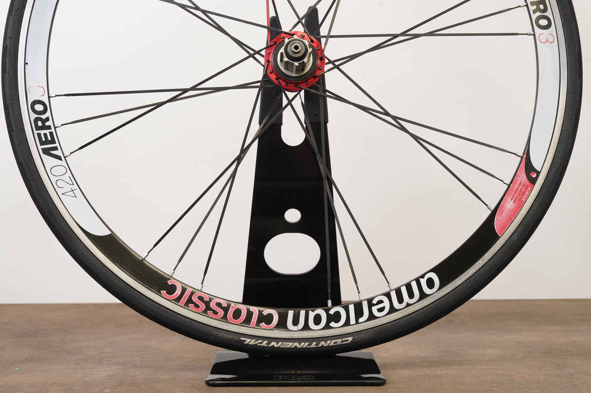 American Classic Series 3 420 Aero Alloy Clincher Rim Brake Road Wheelset 10 Speed