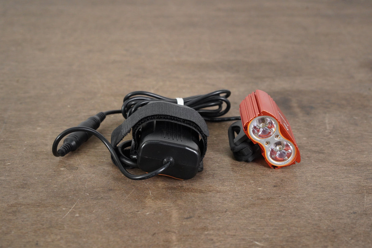 Acsin White Rechargable Front Light Cycling Road Gravel CX Bike