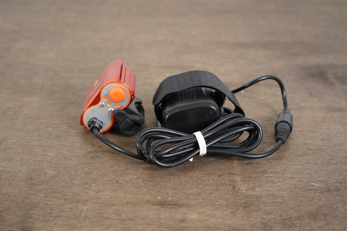 Acsin White Rechargable Front Light Cycling Road Gravel CX Bike