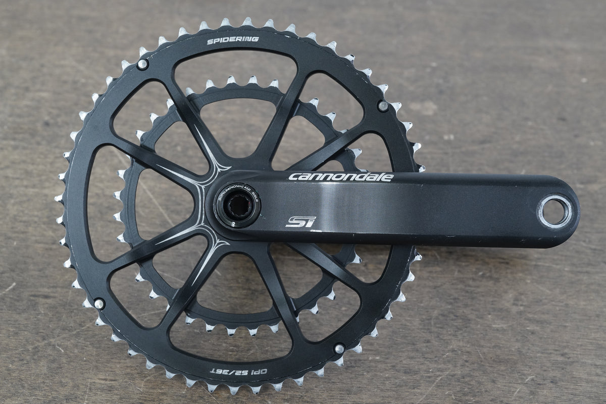 172.5mm 52/36T BB30 Cannondale Si Spidering Hollowgram Road Crankset 624g
