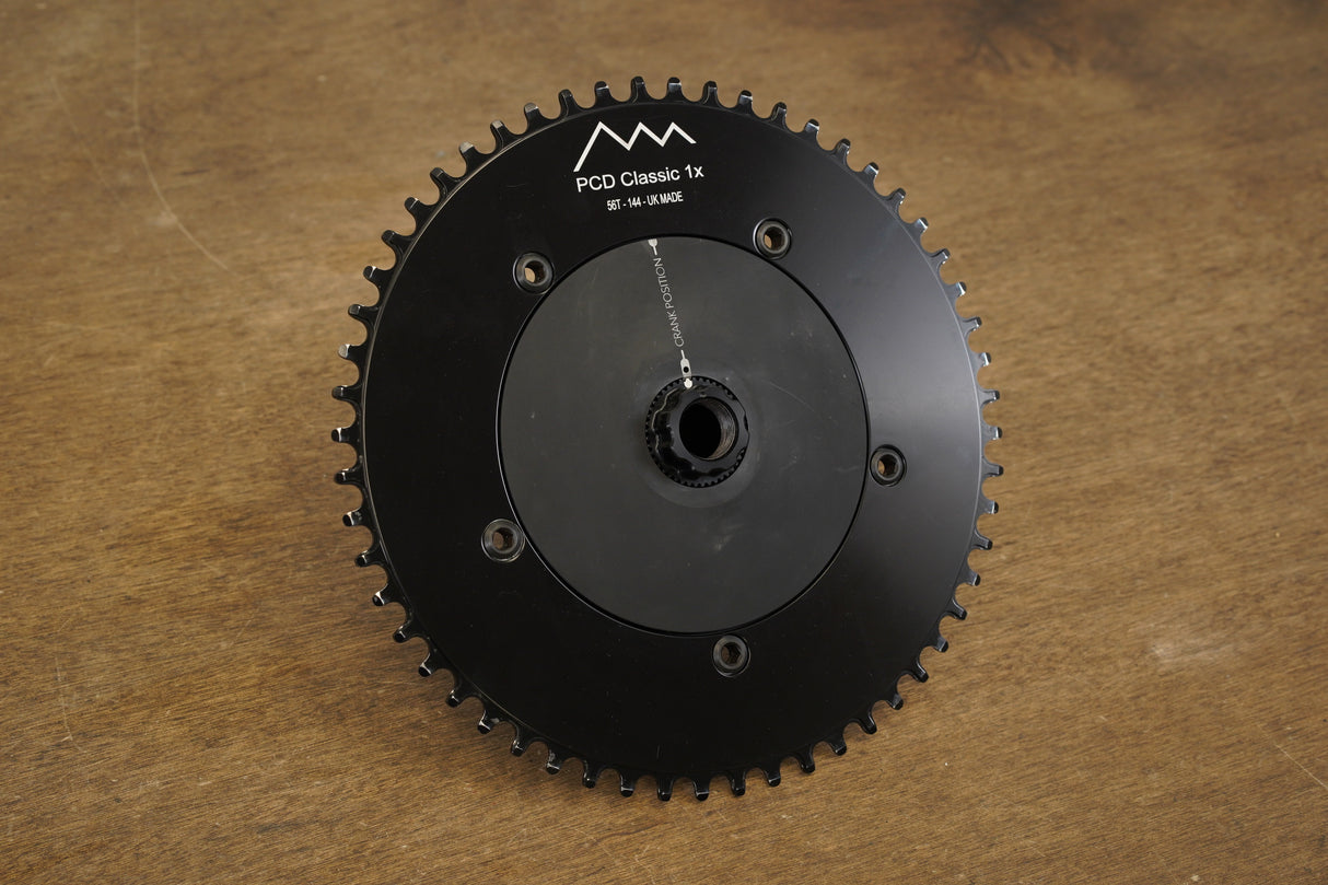 56T BB30 PCD Classic 1x Chainring + Spider + Spindle For Rotor Direct Mount