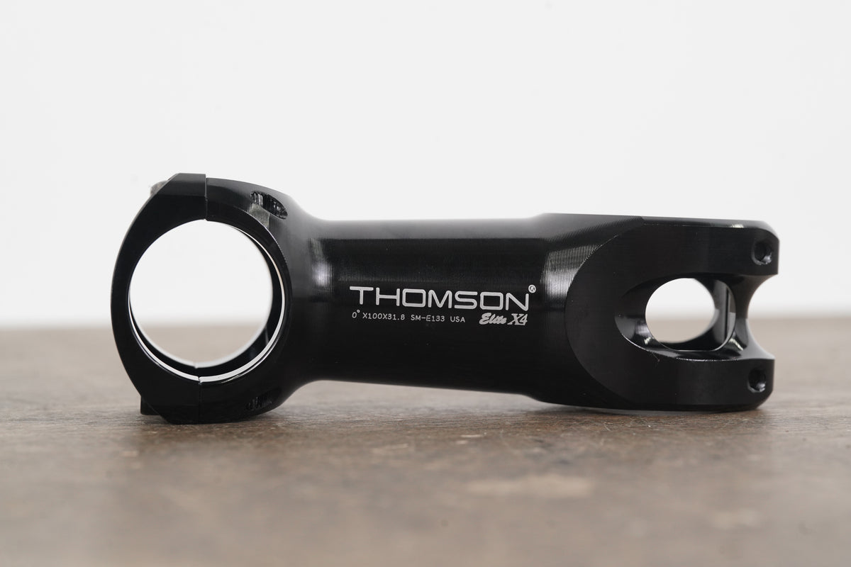 Thomson Elite X4 100mm ±0 Degree Alloy Road Stem 159g 1 1/8" 31.8mm