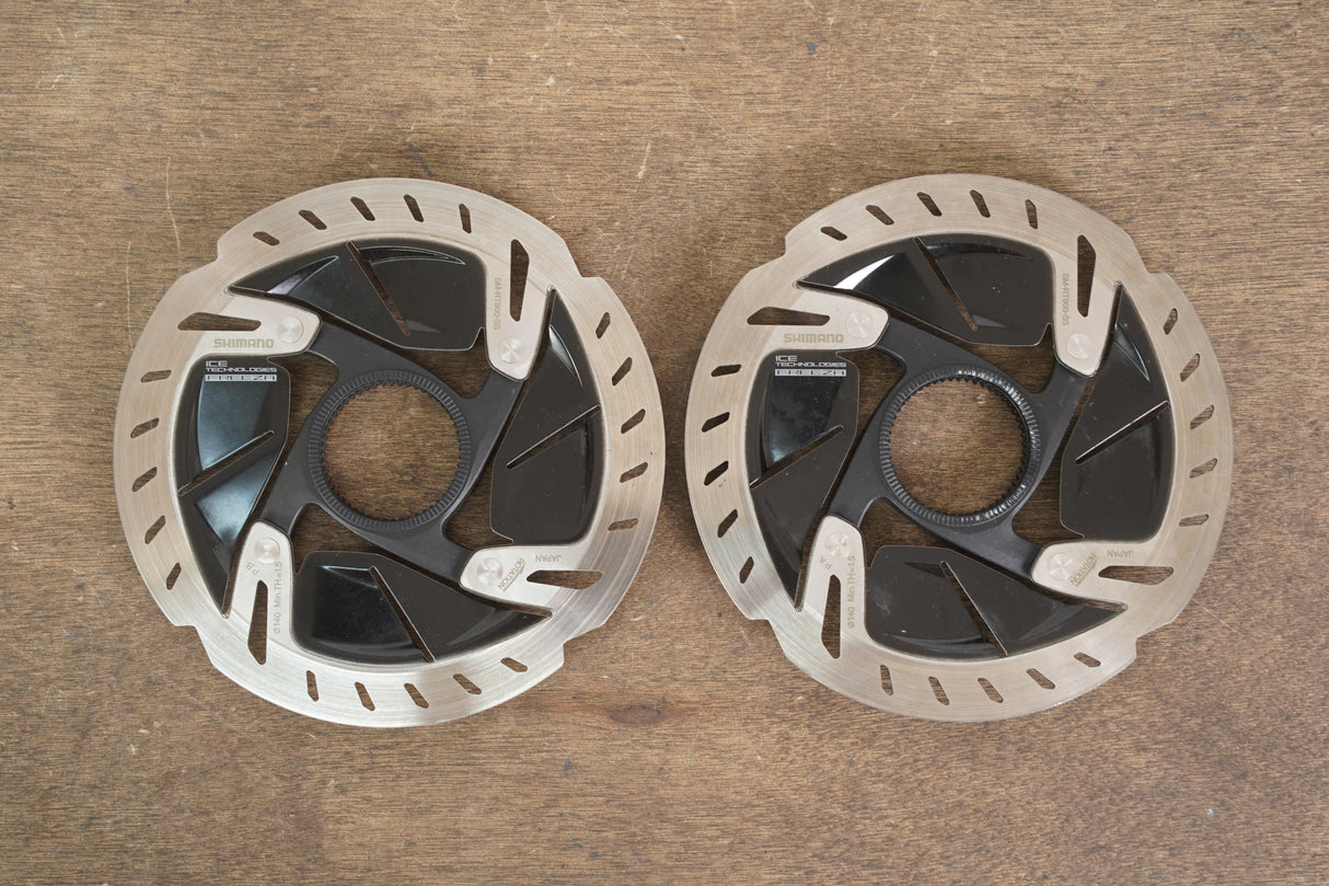 (2) 140mm Shimano Dura-Ace SM-RT900-SS Center Lock Disc Brake Rotors