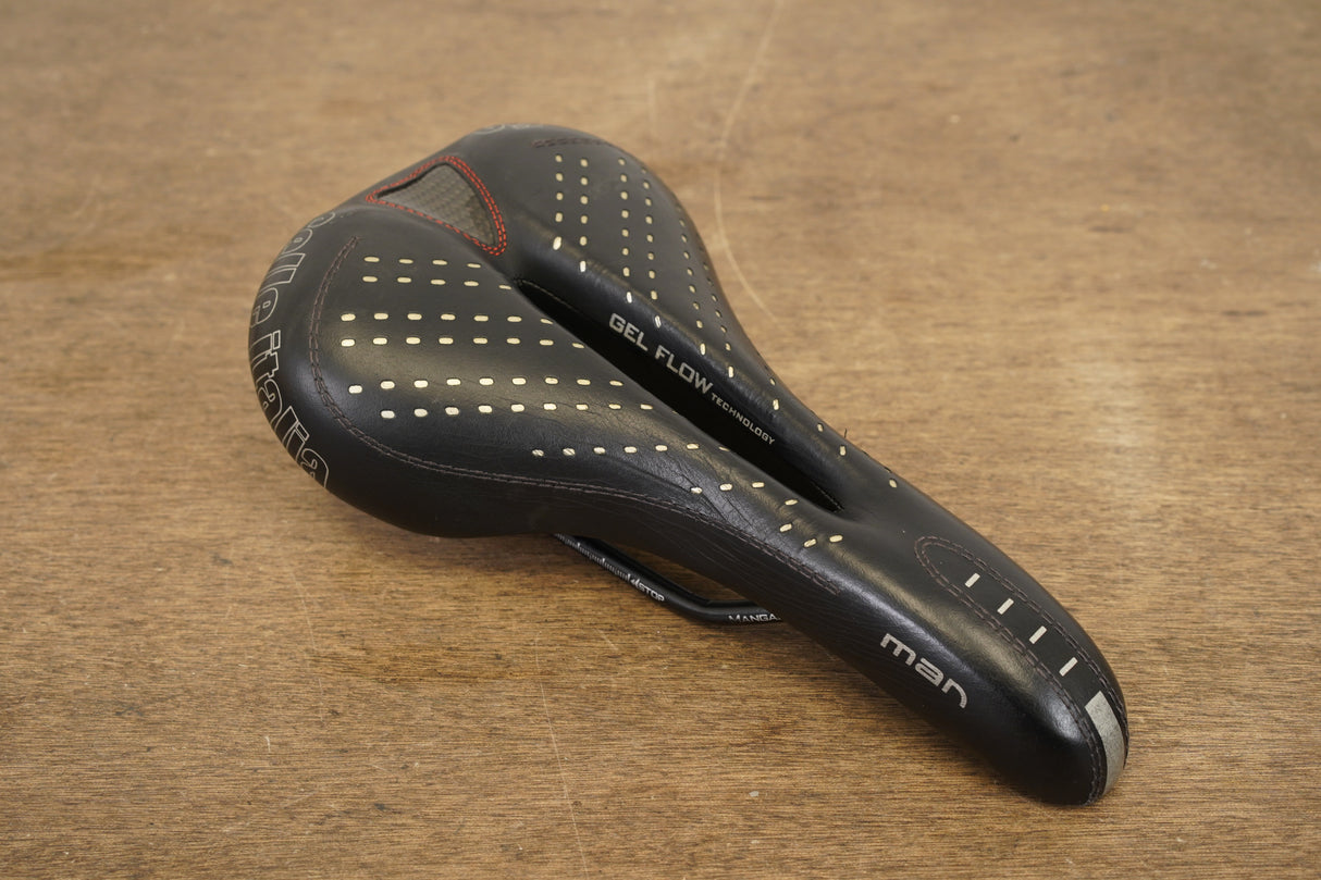 150mm Selle Italia Sport Gel Flow Manganese Rail Road Saddle 284g