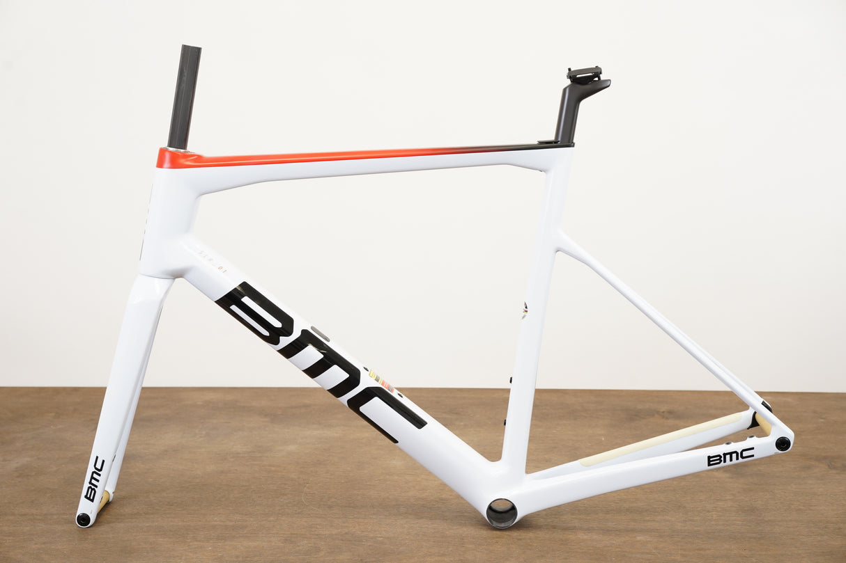 NEW 2022 58cm BMC Teammachine SLR01 Disc Team FRS Frameset WHT-BLK-RED