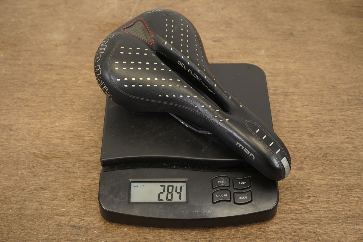 150mm Selle Italia Sport Gel Flow Manganese Rail Road Saddle 284g