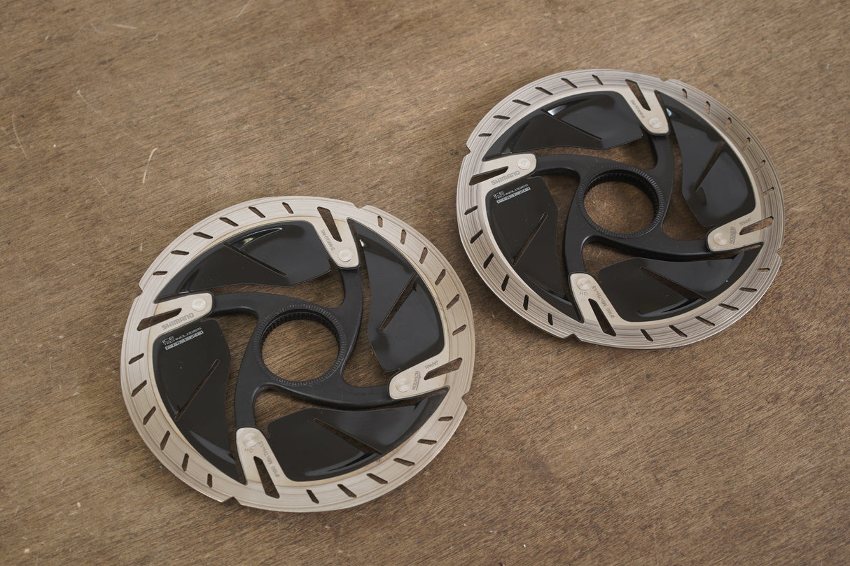 (2) 160mm Shimano Dura-Ace SM-RT900-S Center Lock Disc Brake Rotors