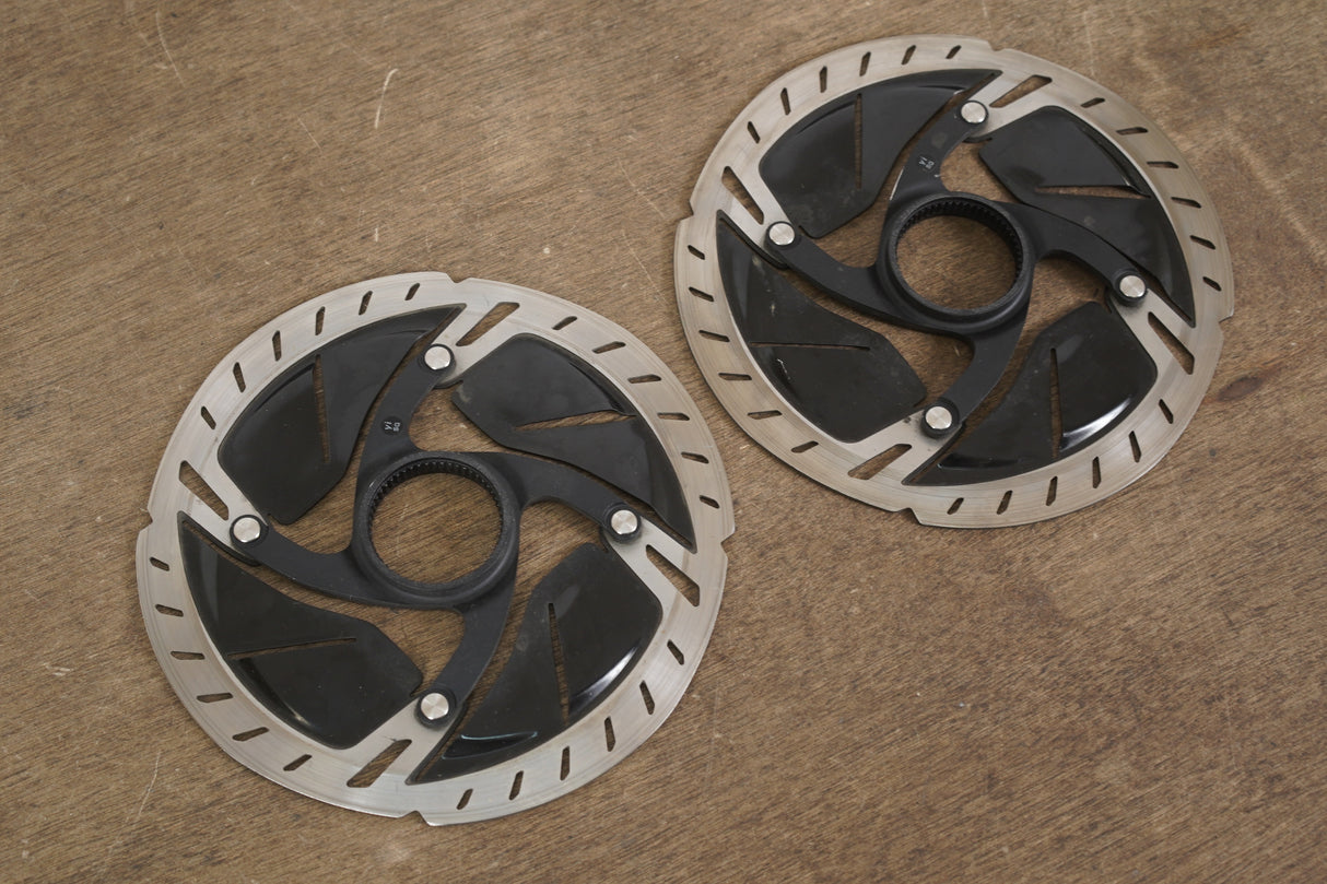 (2) 160mm Shimano Dura-Ace SM-RT900-S Center Lock Disc Brake Rotors