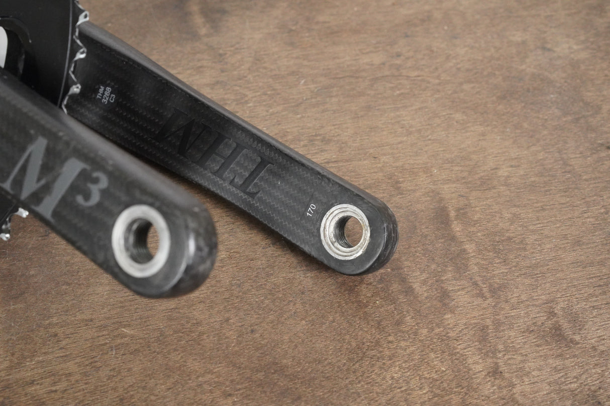 170mm 52/36T BB30 THM Clavicula M3 SRM Power Meter Carbon Crankset