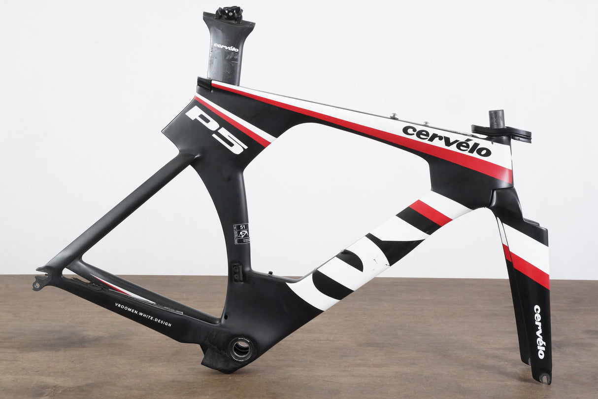*Damaged* 51cm Cervelo P5 TT Triathlon Carbon Rim Brake Frameset