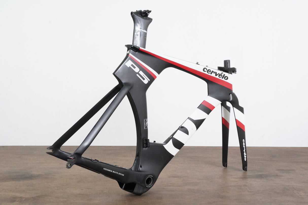 *Damaged* 51cm Cervelo P5 TT Triathlon Carbon Rim Brake Frameset